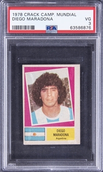 1978 Crack Campeonato Mundial Diego Maradona Rookie Card - PSA VG 3